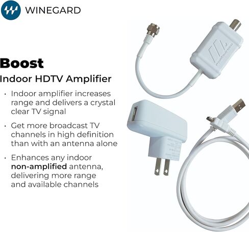 Winegard RV-3095 Sensar III Batwing Amplified RV TV Antenna (VHF/UHF, Digital, 4K Ready, 55 Mile Range), Light Gray in Saudi Arabia