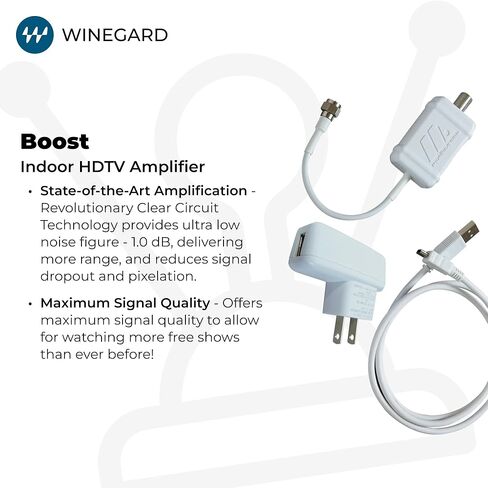 Winegard RV-3095 Sensar III Batwing Amplified RV TV Antenna (VHF/UHF, Digital, 4K Ready, 55 Mile Range), Light Gray in Saudi Arabia