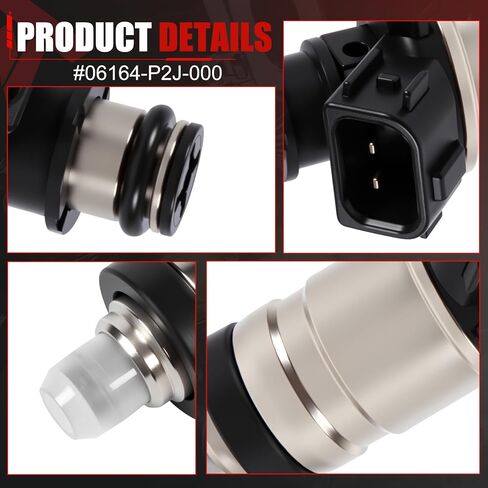 مجموعة حاقن الوقود من 4 قطع متوافقة مع Honda Accord 2.3L 1998-2002 Civic 1.6L CR-V 2.0L Odyssey Civic del Sol لاستبدال Acura Integra 1.8L 1996-2001 CL 1999 استبدال 06164-P2J-000 in Saudi Arabia