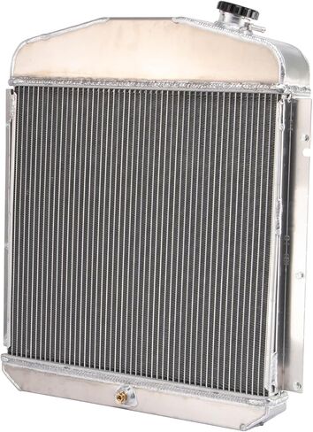 3 صف المبرد الألومنيوم الكفن مروحة التتابع متوافق مع 1947 1948 1949 بليموث كرايسلر ديلوكس سيدان كوبيه 3.6L 41L 4.7L l6 l8 in Kuwait