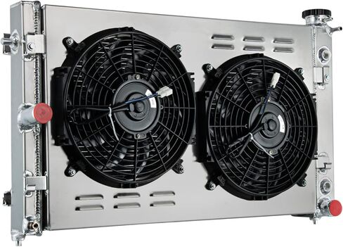 3-ROW Aluminum Radiator Shroud Fan Relay Compatible With 2005-2006 Pontiac GTO 6.0L V8 LS2 in Kuwait