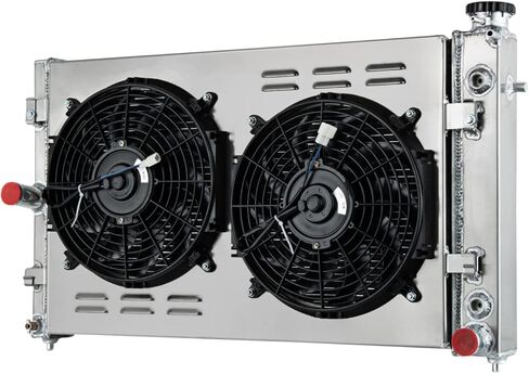 3-ROW Aluminum Radiator Shroud Fan Relay Compatible With 2005-2006 Pontiac GTO 6.0L V8 LS2 in Kuwait