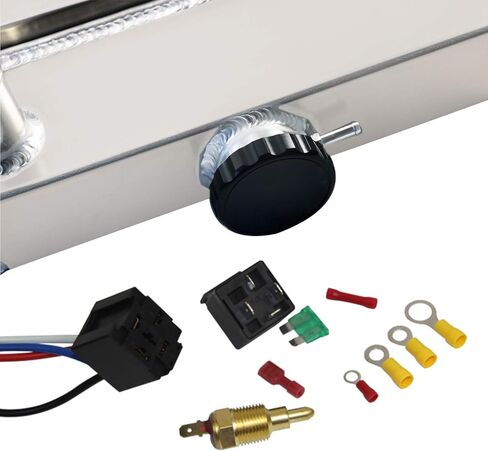 Aluminum 3-Row Radiator Shroud Fan Relay Compatible With 1942-1952 1949 Ford F1 F2 F3 F4 Pickup Ford Engine 2.0L 3.5L 3.6L 3.7L 3.9L l4 l6 V8 in Kuwait