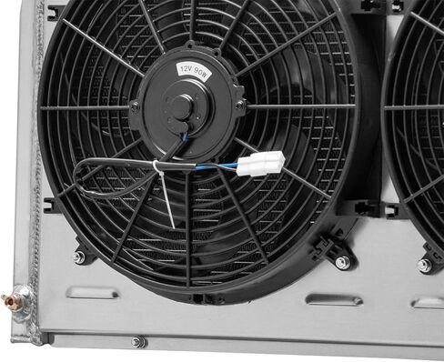 4-Core Aluminum Radiator Shroud Fan Relay Compatible With 1977-1992 Cadillac Brougham DeVille Fleetwood CC232 3.8L 4.1L 5.0L 5.7L-7.0L V6 V8 in Kuwait