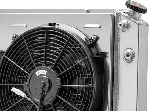 4-Core Aluminum Radiator Shroud Fan Relay Compatible With 1977-1992 Cadillac Brougham DeVille Fleetwood CC232 3.8L 4.1L 5.0L 5.7L-7.0L V6 V8 in Kuwait