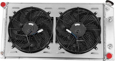 4-Core Aluminum Radiator Shroud Fan Relay Compatible With 1977-1992 Cadillac Brougham DeVille Fleetwood CC232 3.8L 4.1L 5.0L 5.7L-7.0L V6 V8 in Kuwait