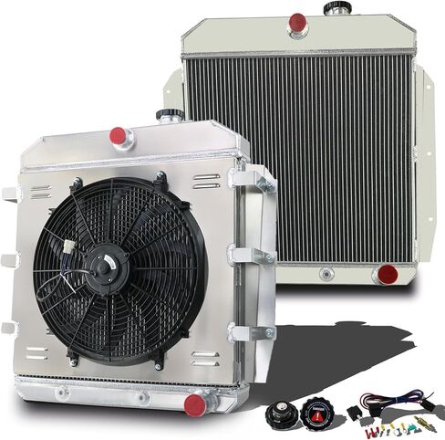 3 Row Radiator Shroud Fan Relay Compatible With 1955-1959 1956 1957 Chevy Truck 3100 3200 3400 3500 3600 3800 3.8L 4.3L 4.6L 5.3L 5.7L l6 V8 in Kuwait