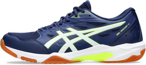 حذاء كرة الطائرة للرجال GEL-ROCKET 11 من ASICS، مقاس 8.5، برتقالي فاتح/برتقالي صادم in Saudi Arabia
