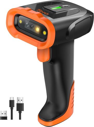 Tera Barcode Scanner Wireless Handheld: with 2200mAh Lithium-Polymer Battery Works with Bluetooth 2.4G Cordless USB Wired 1D 2D QR Bar Code Reader for Retail Inventory Management Model D5300 in Saudi Arabia