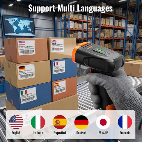 Tera Barcode Scanner Wireless Handheld: with 2200mAh Lithium-Polymer Battery Works with Bluetooth 2.4G Cordless USB Wired 1D 2D QR Bar Code Reader for Retail Inventory Management Model D5300 in Saudi Arabia