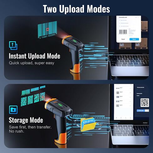 Tera Barcode Scanner Wireless Handheld: with 2200mAh Lithium-Polymer Battery Works with Bluetooth 2.4G Cordless USB Wired 1D 2D QR Bar Code Reader for Retail Inventory Management Model D5300 in Saudi Arabia