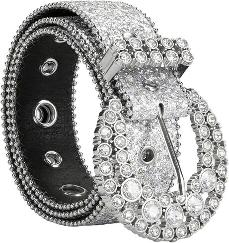 IZUS Rhinestone-Western-Belt for Women Sparkly-Glitter-Waist-Strap Cowgirl Belts for Jeans Pants Skirt Cowboy Country in Saudi Arabia