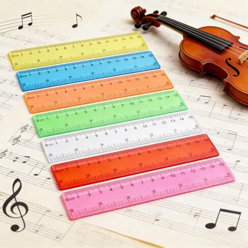 14 Pack Assorted Color Clear Rulers 6 inch Small Rulers, Transparent Metric Ruler Set with Inches and Centimeters for DIY Crafts Classroom School Home Office Supplies in Saudi Arabia
