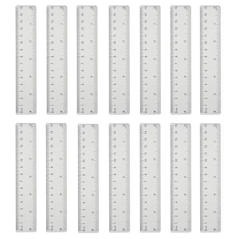 14 Packs 6 Inch Small Clear Rulers,Plastic School Ruler with Inches and Centimeters in Saudi Arabia
