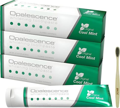Opal by Opalescence Sensitive Teeth Whitening Toothpaste - Cool Mint Sensitivity Formula - Oral Care, Gluten-Free - 4.7 Ounce Made by Ultradent OP-TP-5761-3 in Kuwait