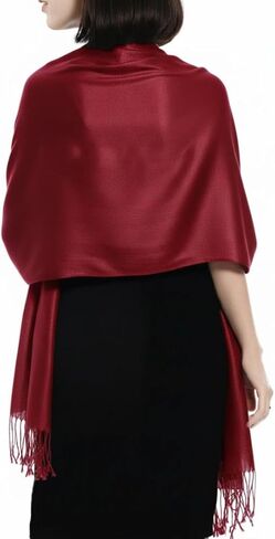 Peach Couture Women’s Pashmina Shawl Wrap – Warm Long Large Scarf for Evening Dress, Bridesmaid, Wedding & Bridal Wear in Kuwait