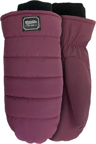 Watson Gloves Sustainable Winter Puffer Mitt for Women - Warm & Cozy, Snug Fitting Acrylic Knit Wrist, Taslon Back & Palm in Saudi Arabia