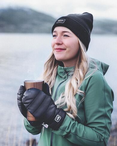 Watson Gloves Sustainable Winter Puffer Mitt for Women - Warm & Cozy, Snug Fitting Acrylic Knit Wrist, Taslon Back & Palm in Saudi Arabia