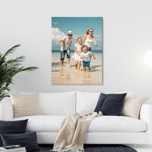 Custom Canvas Prints with Your Photos - Personalized Pictures Print, Wall Art Poster Customized Prints Photo Gifts, Canvas Printing for Wedding, Family, Baby, Pets, Home Office Decor (Framed, 14x11) in Saudi Arabia