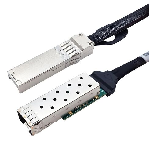 10Gtek 25G SFP28 to SFP28 Extender Cage with EEPROM on Cage Side, 3M Flat Cable in Nylon Jacket, 30AWG, 10cm in Kuwait