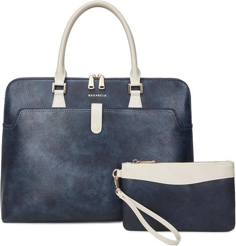 Tie Dye Brown Handmade Laptop 15.6inch Vegan Leather Briefcase Office Tote Bags for Women Men Work, Large Stylish Business Computer Shoulder Handbags with Wristlet Wallet, Waterproof Luxury Bag in Saudi Arabia