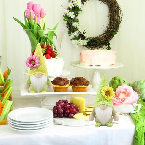 مجموعة Gehydy مكونة من قطعتين من تماثيل الربيع لتزيين عيد الفصح والصيف وعباد الشمس وديكور يدوي للمنزل والمطبخ وصينية متدرجة in Kuwait