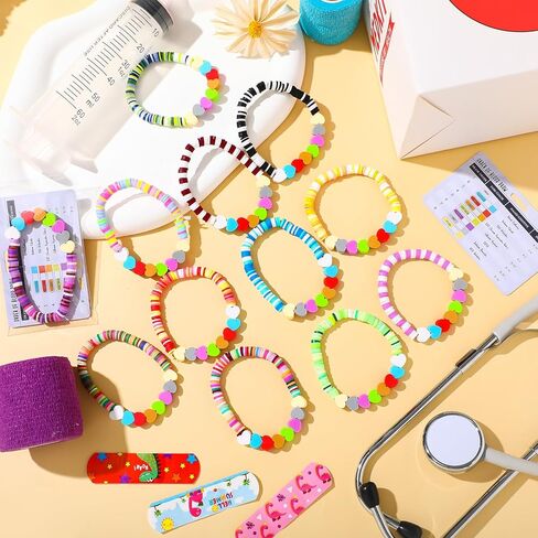 Tondiamo 25 Sets Order of Blood Draw Badge Card Lab Week Gifts Reference Card with Beaded Bracelets Phlebotomy Essentials Accessories for Phlebotomist Lab Tech Rn Nurse Student Practitioner in Saudi Arabia