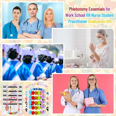 Tondiamo 25 Sets Order of Blood Draw Badge Card Lab Week Gifts Reference Card with Beaded Bracelets Phlebotomy Essentials Accessories for Phlebotomist Lab Tech Rn Nurse Student Practitioner in Saudi Arabia
