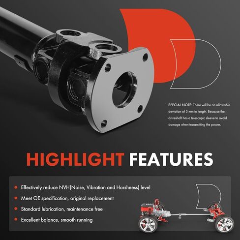 مجموعة عمود الدفع الأمامي الكامل A-Premium متوافقة مع Ford F-250 F-350 F-450 F-550 Super Duty 2011 2012 2013 2014 2015 2016 in Saudi Arabia