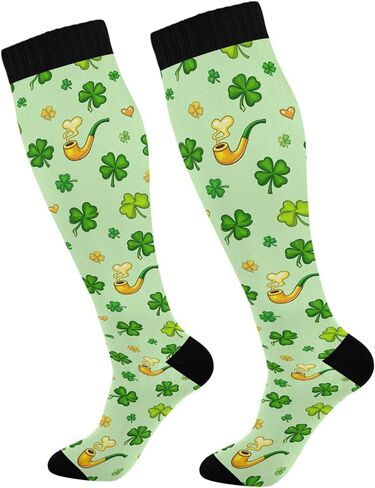 Wusikd Heart Roosters Compression Socks for Women and Men Circulation Cute Long Socks for Athletic Running 1 in Saudi Arabia