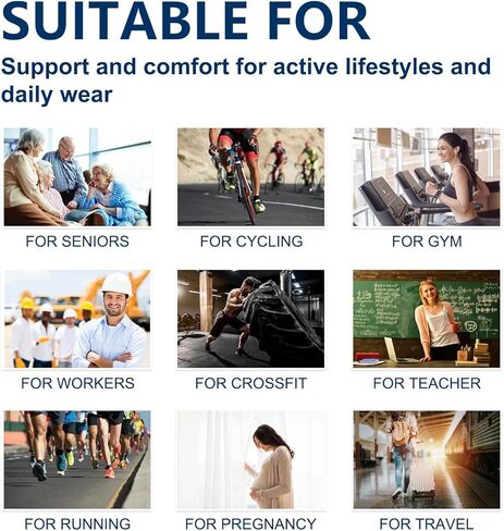 Wusikd Heart Roosters Compression Socks for Women and Men Circulation Cute Long Socks for Athletic Running 1 in Saudi Arabia