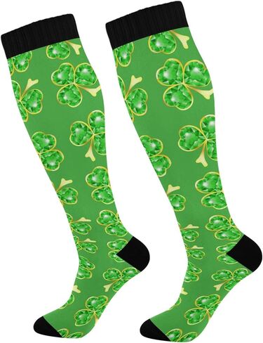 Wusikd Heart Roosters Compression Socks for Women and Men Circulation Cute Long Socks for Athletic Running 1 in Saudi Arabia
