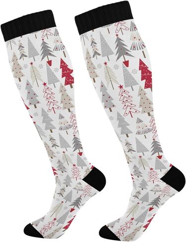 Wusikd Heart Roosters Compression Socks for Women and Men Circulation Cute Long Socks for Athletic Running 1 in Saudi Arabia