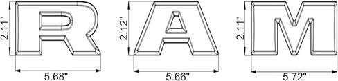 2019–2025 RAM 2500 3500 4500 Grille Emblem Chrome - مجموعة استبدال الشارة الخارجية للمركز الأمامي in Saudi Arabia