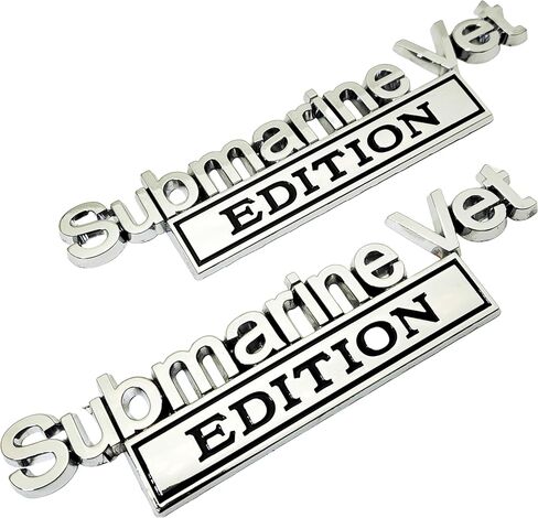 2PC Combat Veteran Edition Emblem Car Bumper Metal 3D Badge Decal Sticker Replacement for F150 F250 F350 Motorcycle Truck SUV Cruise Ship Tank 5.9'' x 1.4'' Black/Red in Saudi Arabia