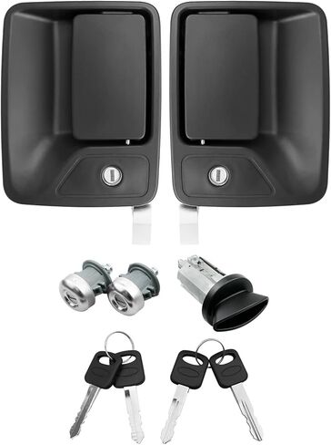 Exterior Door Handle with Ignition and Lock Cylinder Fit for Ford F-250 F-350 F-450 F-550 1998-2007, Handles Repair Kit Compatible with Excursion 2000-2005 in Saudi Arabia