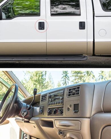 Exterior Door Handle with Ignition and Lock Cylinder Fit for Ford F-250 F-350 F-450 F-550 1998-2007, Handles Repair Kit Compatible with Excursion 2000-2005 in Saudi Arabia