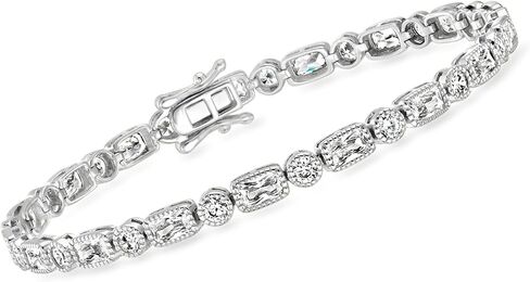Ross-Simons 6.70 ct. t.w. CZ Bracelet in Sterling Silver in Saudi Arabia