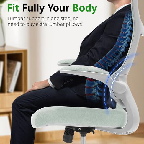 TT Airflex V2 Mesh Ergonomic Super Soft Wide Cushion Office Computer Desk Chair Adjustable Arms (Minty Green) in Saudi Arabia