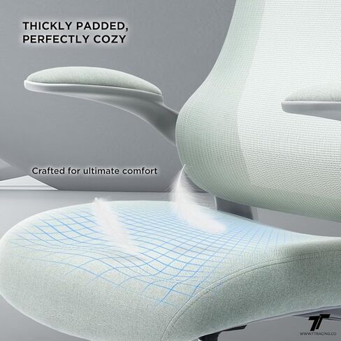 TT Airflex V2 Mesh Ergonomic Super Soft Wide Cushion Office Computer Desk Chair Adjustable Arms (Minty Green) in Saudi Arabia