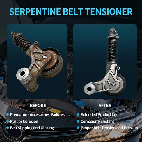 Belt Tensioner Assembly with Pulley(L4 1.4L) Compatible with 2011-2016 Chevy Cruze 2016 Cruze Limited 2012-2019 Sonic 2013-2020 Trax 2013-2020 Buick Encore Replace#55565236 in Saudi Arabia