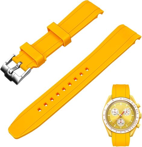 SINAIKE 20mm 22mm Silicone Curved Lug End Watch Band Premium Soft Universal Sports Rubber Strap Bracelet Brushed Stainless Steel Buckle For Men Women in Kuwait