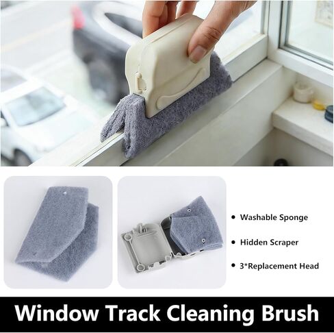 17 قطعة منظف مسار النافذة، مجموعة أدوات تنظيف أخدود النافذة in Kuwait