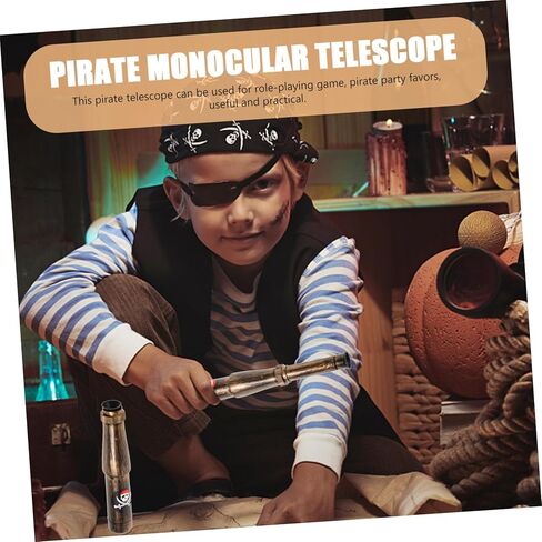 SUPVOX 6pcs Pirate Monocular Telescope Props Vintage Telescopes for Theme Parties Cosplay and Outdoor Adventures Retro Design for Boys and Girls and Teens Easy to Carry and Use in Saudi Arabia