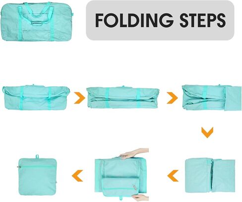 120L Foldable Travel Duffel Bag, Extra Large 36 x 18 x 11.8 in Duffle with Shoe Compartment & Trolley Sleeve, Water-Resistant Gym Weekender Overnight Bag with Shoulder Strap for Men Women,Mint Green in Saudi Arabia