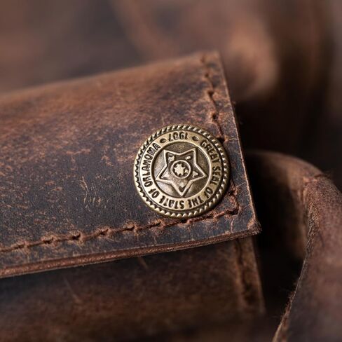 حقيبة ساتشيل اند فابل 22 بوصة مصنوعة يدويًا من الجلد البني العتيق للسفر وصالة الألعاب الرياضية وعطلة نهاية الأسبوع للرجال (بني داكن، 22) in Kuwait