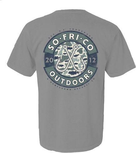 Southern Fried Cotton Old School Fish Camo Short Sleeve Pocket Fishing T Shirt in Saudi Arabia