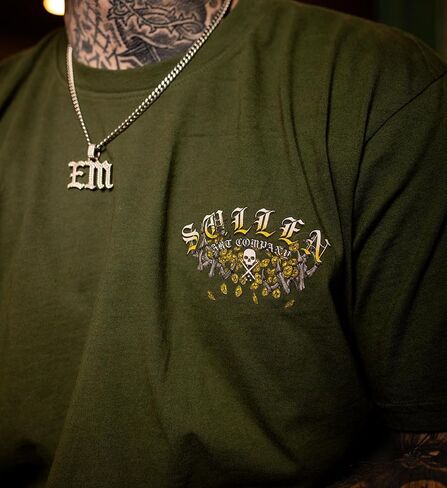 تي شيرت Sullen الرجالي Forever Lucky St Patricks Day Capsule Tattoo Lifestyle Graphic من القطن الفاخر بأكمام قصيرة in Saudi Arabia