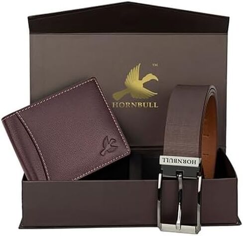 مجموعة هدايا محفظة وحزام رجالي، BW3095-BROWN، 35 شهرًا، محفظة ثنائية الطي in Kuwait