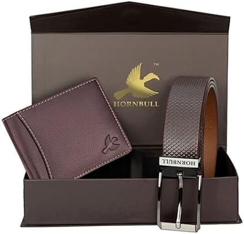 مجموعة هدايا محفظة وحزام رجالي، BW3095-BROWN، 35 شهرًا، محفظة ثنائية الطي in Kuwait